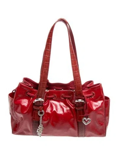Pre-owned Brighton Leather Shoulder Bag In Red