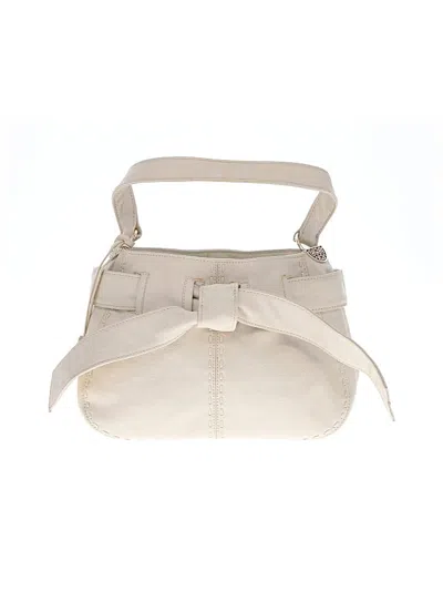 Pre-owned Brighton Leather Shoulder Bag In White