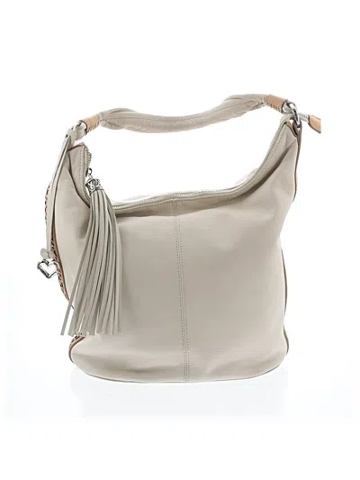 Pre-owned Brighton Leather Shoulder Bag In White