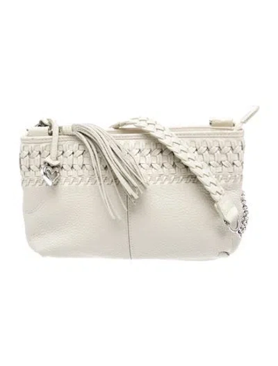 Pre-owned Brighton Leather Shoulder Bag In White