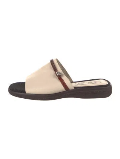 Pre-owned Brighton Leather Slides In Neutrals