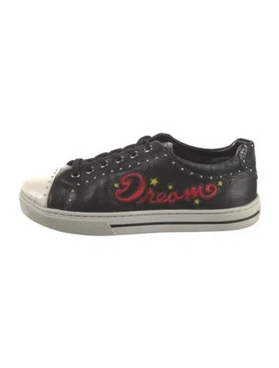 Pre-owned Brighton Leather Sneakers In Black