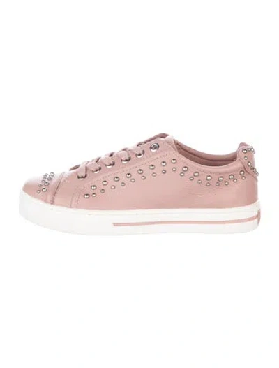 Pre-owned Brighton Leather Sneakers In Pink