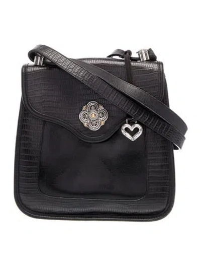 Pre-owned Brighton Leather Top Handle Bag In Black