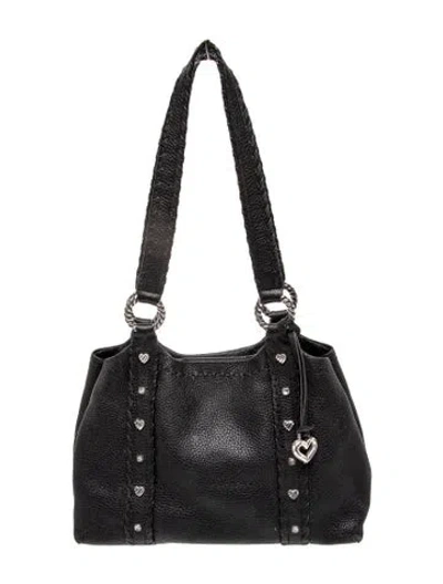Pre-owned Brighton Leather Top Handle Bag In Black