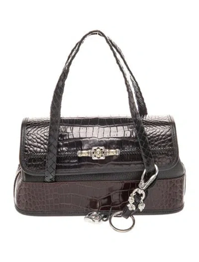 Pre-owned Brighton Leather Top Handle Bag In Black