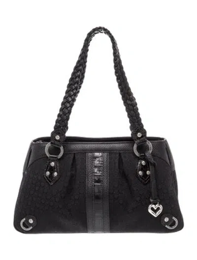 Pre-owned Brighton Leather Top Handle Bag In Black