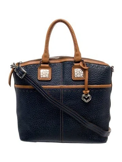 Pre-owned Brighton Leather Top Handle Bag In Blue