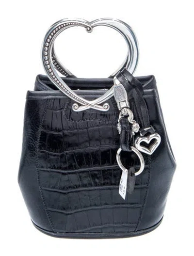 Pre-owned Brighton Leather Top Handle Bag In Blue