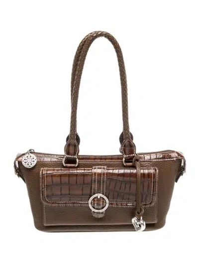 Pre-owned Brighton Leather Top Handle Bag In Brown