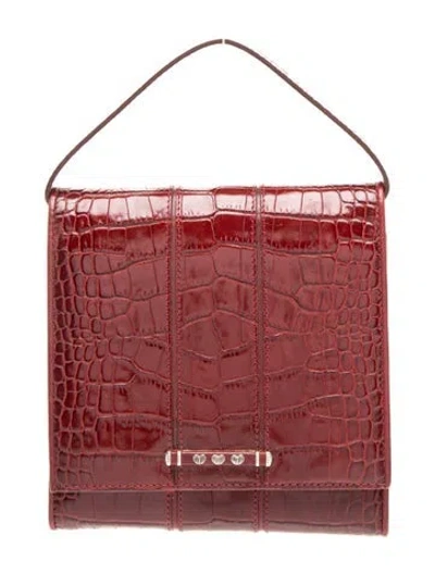 Pre-owned Brighton Leather Top Handle Bag In Burgundy