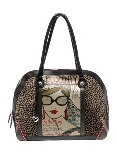 Pre-owned Brighton Leather Top Handle Bag In Multi
