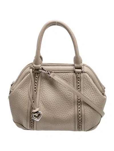 Pre-owned Brighton Leather Top Handle Bag In Neutral