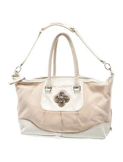 Pre-owned Brighton Leather Top Handle Bag In Neutral