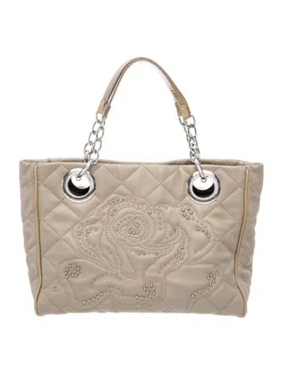 Pre-owned Brighton Leather Top Handle Bag In Neutrals