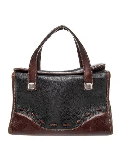 Pre-owned Brighton Leather Top Handle Bag Vintage In Brown