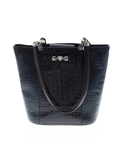 Pre-owned Brighton Leather Tote Bag In Black