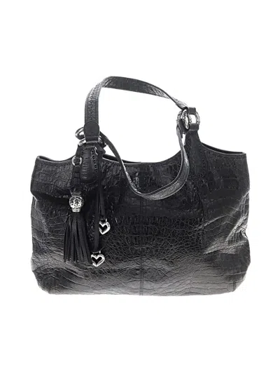 Pre-owned Brighton Leather Tote Bag In Black