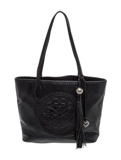 Pre-owned Brighton Leather Tote In Black