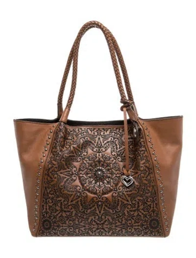 Pre-owned Brighton Leather Tote In Brown