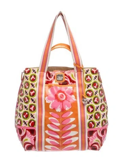 Pre-owned Brighton Leather Tote In Multicolor