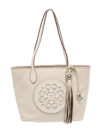 Pre-owned Brighton Leather Tote In Neutral