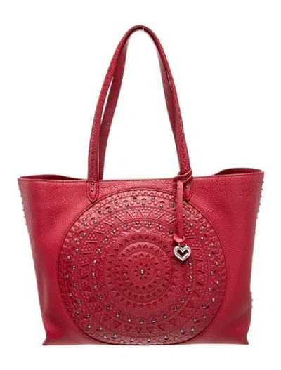 Pre-owned Brighton Leather Tote In Red
