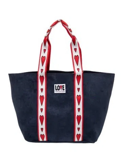 Pre-owned Brighton Leather Tote W/ Tags In Blue