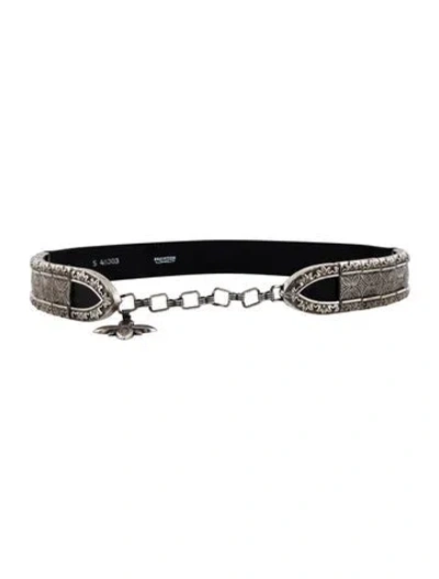 Pre-owned Brighton Leather Waist Belt In Black