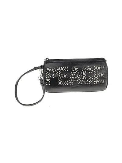 Pre-owned Brighton Leather Wristlet In Black