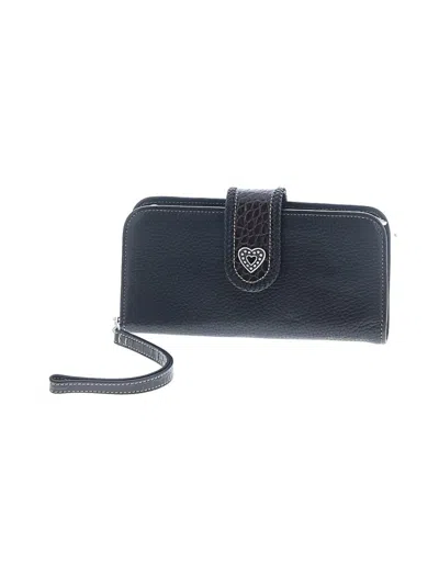 Pre-owned Brighton Leather Wristlet In Black