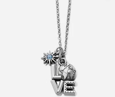 Brighton Love Earth Necklace In Silver In Yellow