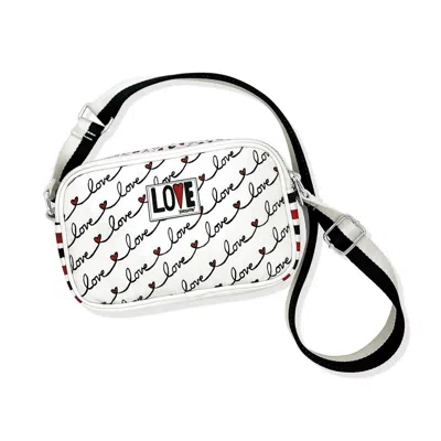 Brighton Love Scroll Crossbody Bag In White Multi