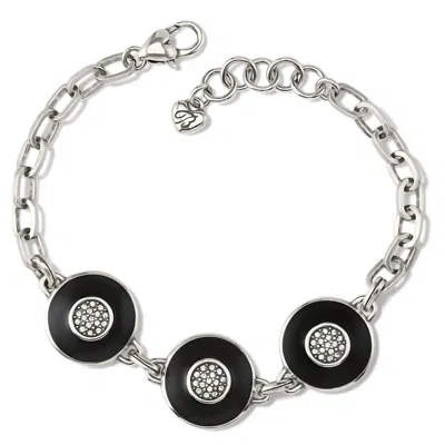 Brighton Meridian Eclipse Disc Bracelet In Silver-black In Multi