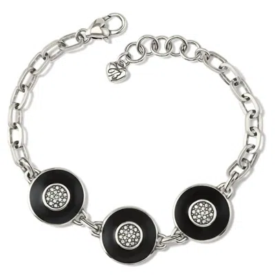 Brighton Meridian Eclipse Disc Bracelet In Silver/black