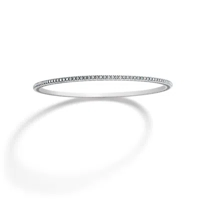 Brighton Meridian Thin Bangle In Silver