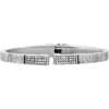 BRIGHTON MERIDIAN ZENITH HINGED BANGLE IN SILVER