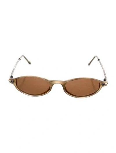 Pre-owned Brighton Narrow Tinted Sunglasses In Neutrals