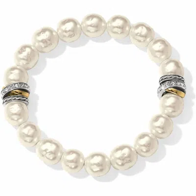 Brighton Neptune's Rings Pearl Stretch Bracelet In White