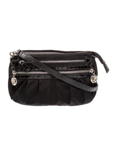 Pre-owned Brighton Nylon Crossbody Bag In Black