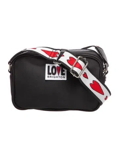 Pre-owned Brighton Nylon Crossbody Bag In Black