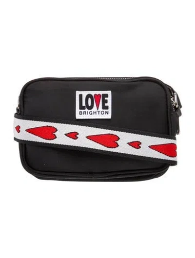 Pre-owned Brighton Nylon Crossbody Bag In Black