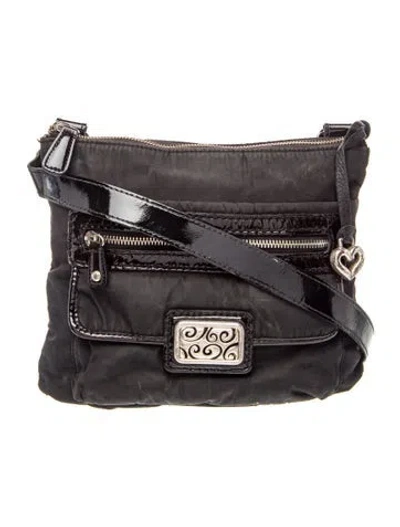Pre-owned Brighton Nylon Crossbody Bag In Black