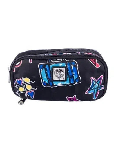 Pre-owned Brighton Nylon Printed Pouch In Black