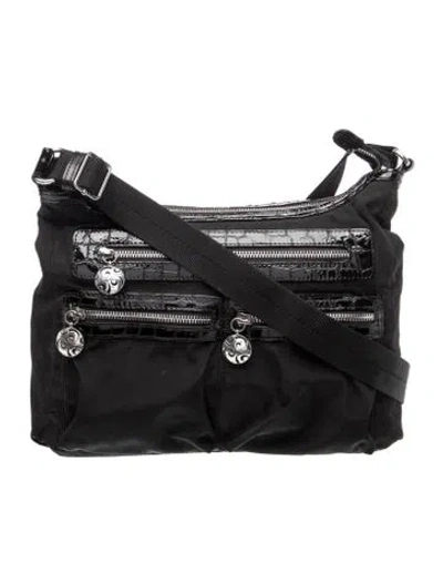 Pre-owned Brighton Nylon Shoulder Bag In Black