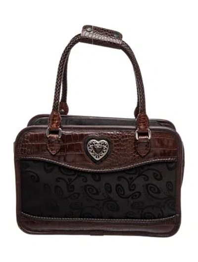 Pre-owned Brighton Nylon Shoulder Bag In Brown