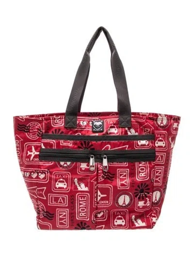 Pre-owned Brighton Nylon Tote In Red