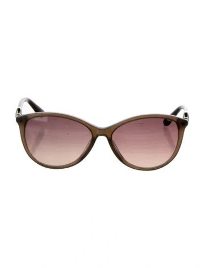 Pre-owned Brighton Oversize Gradient Sunglasses In Brown