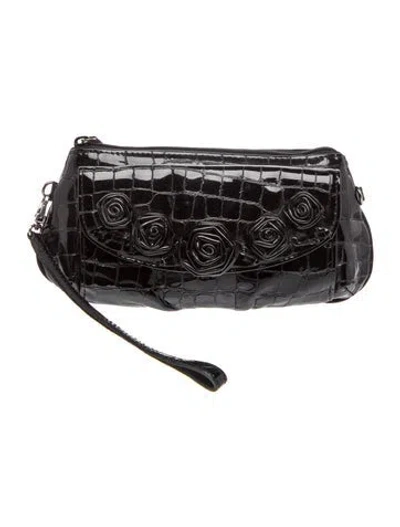 Pre-owned Brighton Patent Leather Clutch In Black