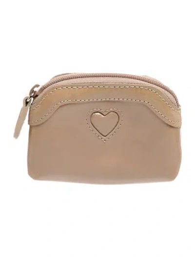 Pre-owned Brighton Patent Leather Clutch In Neutral